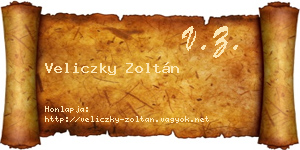 Veliczky Zoltán névjegykártya